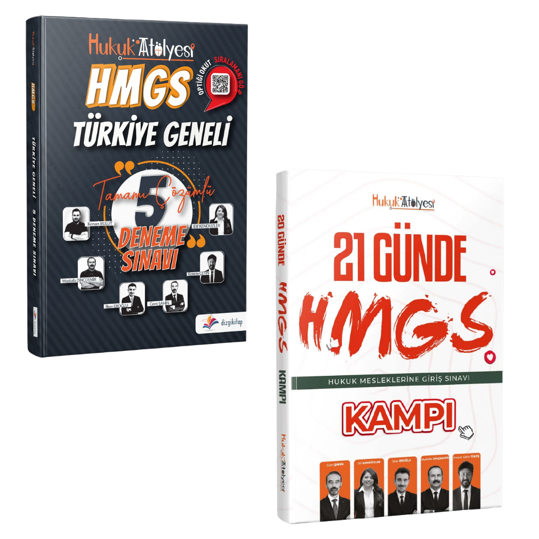 ÖN SİPARİŞ Dizgi Kitap Hukuk Atölyesi HMGS Türkiye Geneli Optikli Tamamı Çözümlü 5 Deneme Sınavı ve 21 günde HMGS Kamp Kitabı Seti