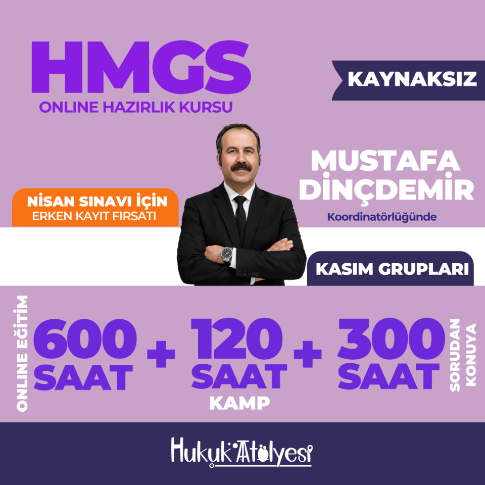2027 Nisan HMGS Online Hazırlık Kursu ve Sorudan Konuya Eğitim (Kaynaksız Paket)