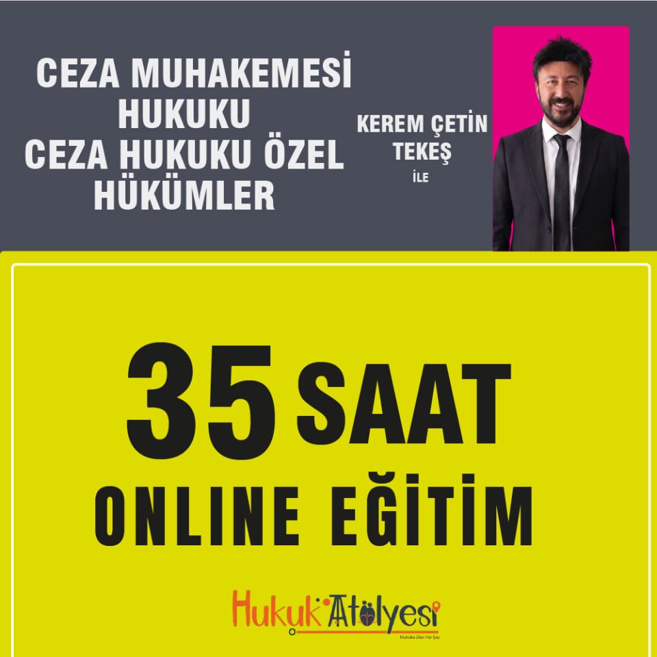 Hmgs - Hakimlik CMK Ceza Hukuku Özel Hükümler Video Ders Paketi Kerem Çetin TEKEŞ