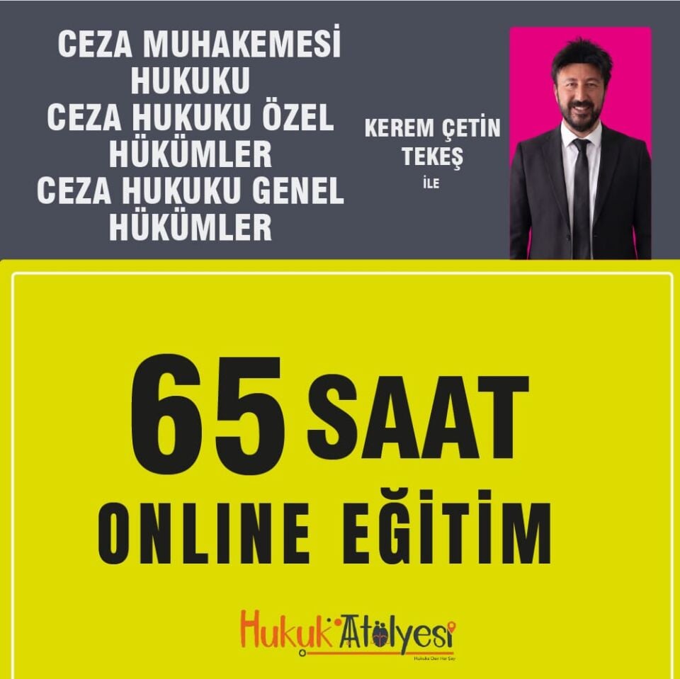 Hmgs - Hakimlik CMK Ceza Hukuku Özel - Genel Hükümler Video Ders Paketi Kerem Çetin TEKEŞ